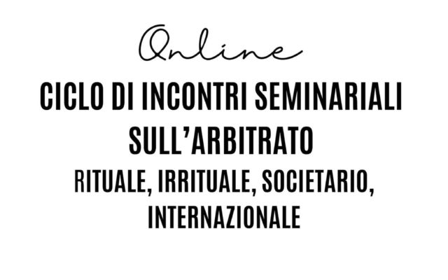 locandina incontri camera arbitrale 2025