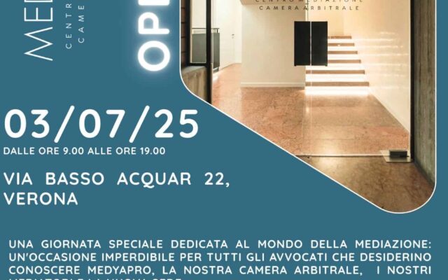 open day della mediazione a Verona il 3.7.25