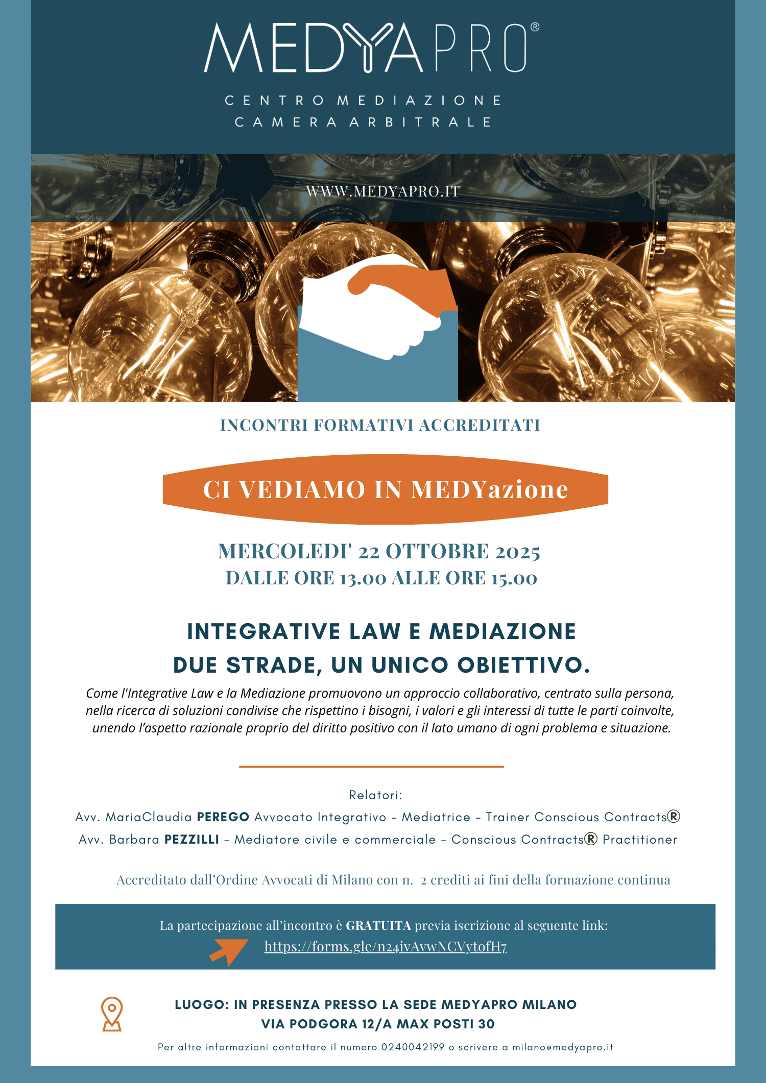 INTEGRATIVE LAW E MEDIAZIONE 22 OTTOBRE 2025