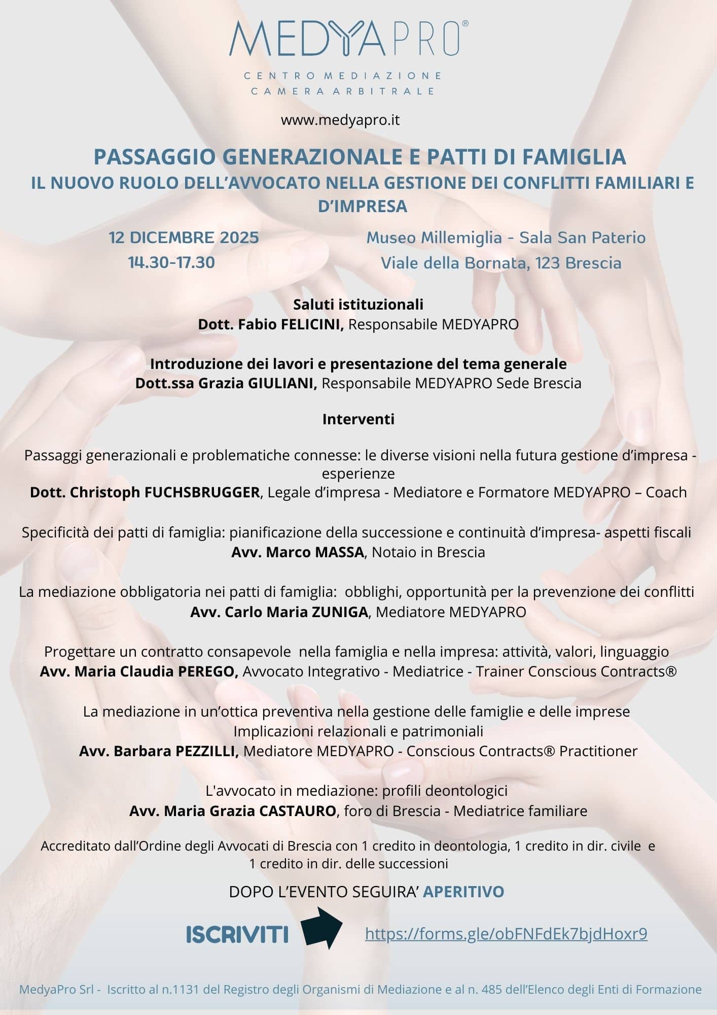 Convegno passaggi generazionali a Brescia 12.12.25